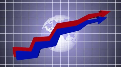 3d business chart Stock Footage 22340302