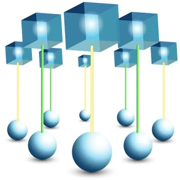 3d business chart Stock Illustration