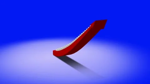 3d business chart. Ladder Stock Footage 22340300