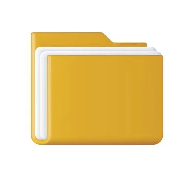 3D Business Folder full of Papers Stock Illustration