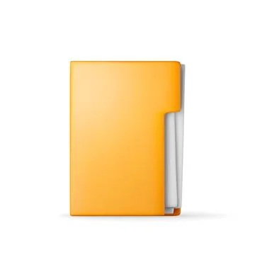 3D business folder full of papers Stock Illustration