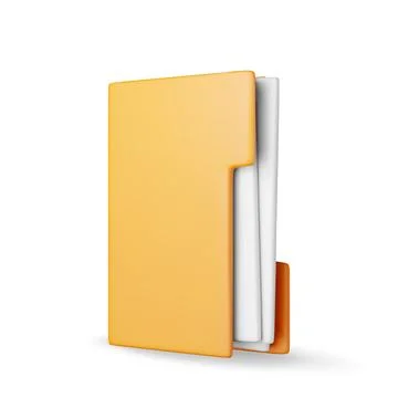 3D business folder full of papers Stock Illustration