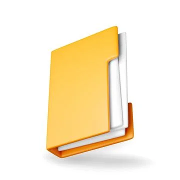 3D business folder full of papers Illustrazione stock