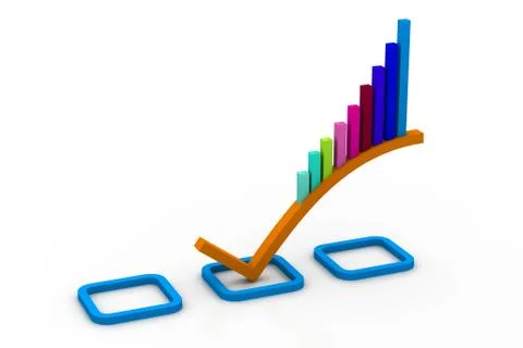 3d Business graph Stock Illustration