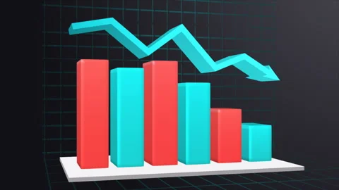 3d business graphic presentation concept, abstract data progress report Stock Footage 280417733