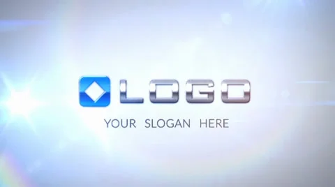 3D Business Logo Build Animation Intro - Beautiful HD Blue Lights Opener Stock After Effects