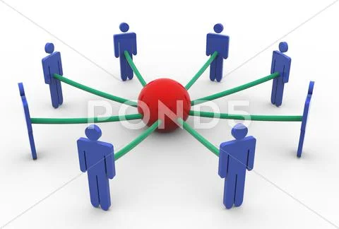 3d business network concept Stock Illustration