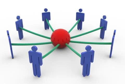 3d business network concept 스톡 일러스트