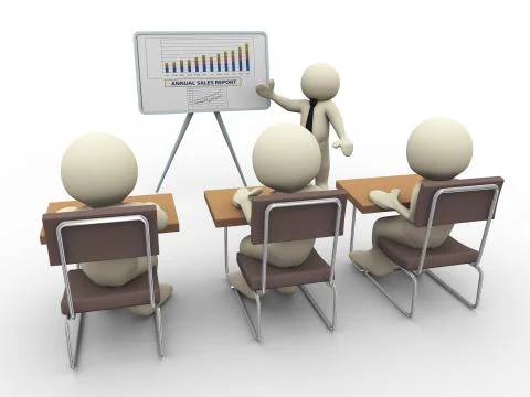 3d business presentation Stock Illustration