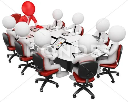 3d business white people. business meeting Stock Illustration
