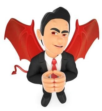 3D Businessman devil Stock Illustration