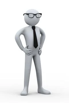 3d businessman posing Stock Illustration