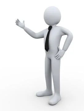 3d businessman presentation Stock Illustration
