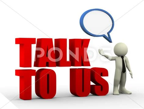 3d businessman talk us Stock Illustration