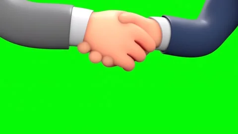 3D Businessmen Exchange Documents And Handshake Vidéo 266883387