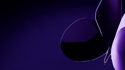 3d Butterfly Flapping it's Wings on Dark Purple Background Loop Video Stock Footage 337636945