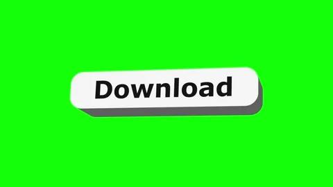 3D button download animation on green screen Stock Footage 299814929