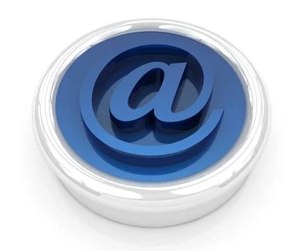 3d button email Internet push 3d button email Internet push on a white bac... Stock Photos