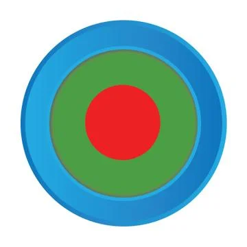 3d button with the flag of bangladesh Stock Illustration