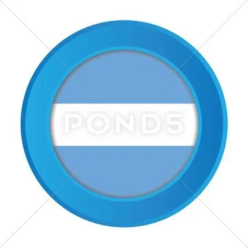 3d button with the flag of botswana Ilustração Stock