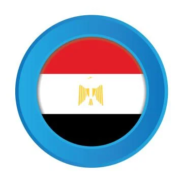 3d button with the flag of egypt 스톡 일러스트