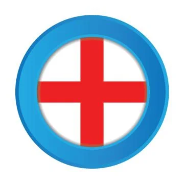 3d button with the flag of england Stock Illustration