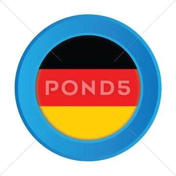 3d button with the flag of germany Stock Illustration