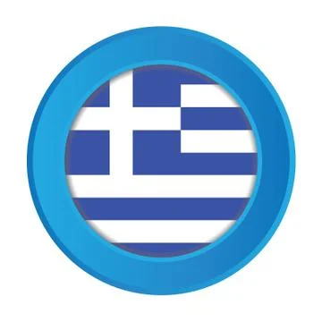 3d button with the flag of greece 스톡 일러스트