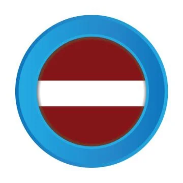 3d button with the flag of latvia Stock Illustration