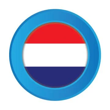 3d button with the flag of luxembourg Stock Illustration
