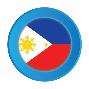 3d button with the flag of philippines 스톡 일러스트