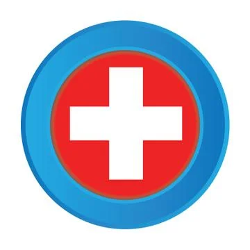3d button with the flag of switzerland イラスト素材