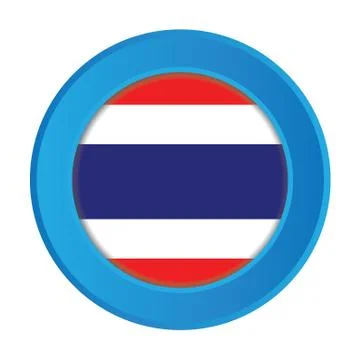 3d button with the flag of thailand イラスト素材