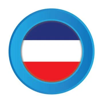 3d button with the flag of yugoslavia Stock Illustration