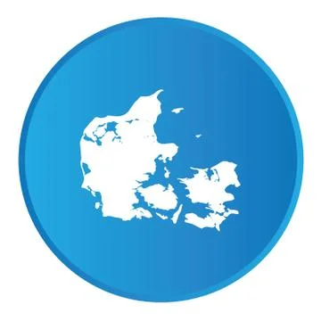 3d button with the outline of the country of denmark イラスト素材