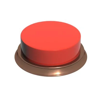 3d button of red color Stock Photos
