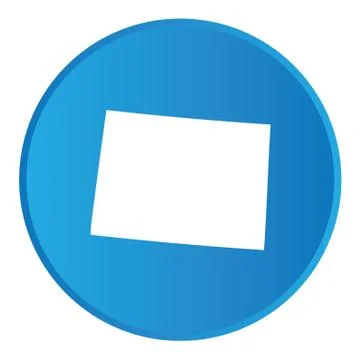 3d button with the shape of american state - colorado Ilustração Stock