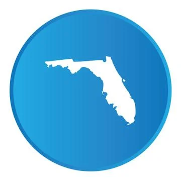 3d button with the shape of american state - florida イラスト素材