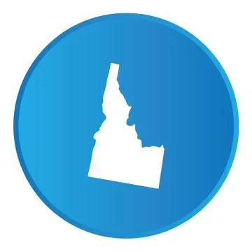 3d button with the shape of american state - idaho イラスト素材