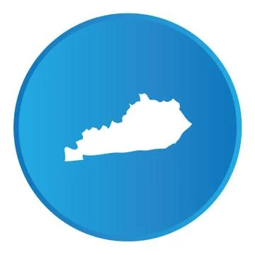 3d button with the shape of american state - kentucky イラスト素材