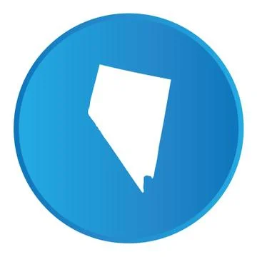 3d button with the shape of american state - nevada Stock Illustration