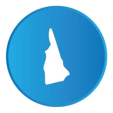 3d button with the shape of american state - new hampshire 스톡 일러스트