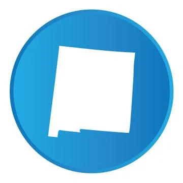3d button with the shape of american state - new mexico イラスト素材