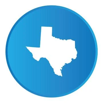3d button with the shape of american state - texas イラスト素材