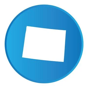 3d button with the shape of american state - wyoming イラスト素材