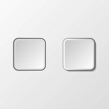 3D Button square shape neomorphism style Stockillustratie