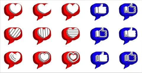 3D buttons Stock Illustration