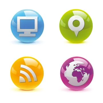 3D Buttons Set Illustration