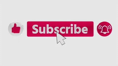 3D Buttons Like Subscribe Bell Notify 4k... | Stock Video | Pond5
