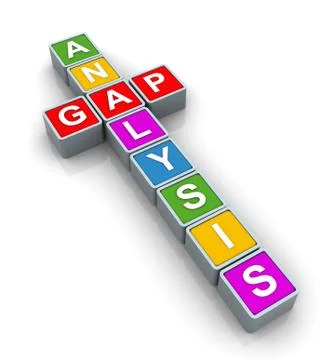 3d buzzword 'gap analysis' Stock Illustration